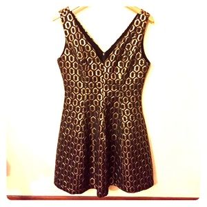 Gold and Black Cocktail Dress